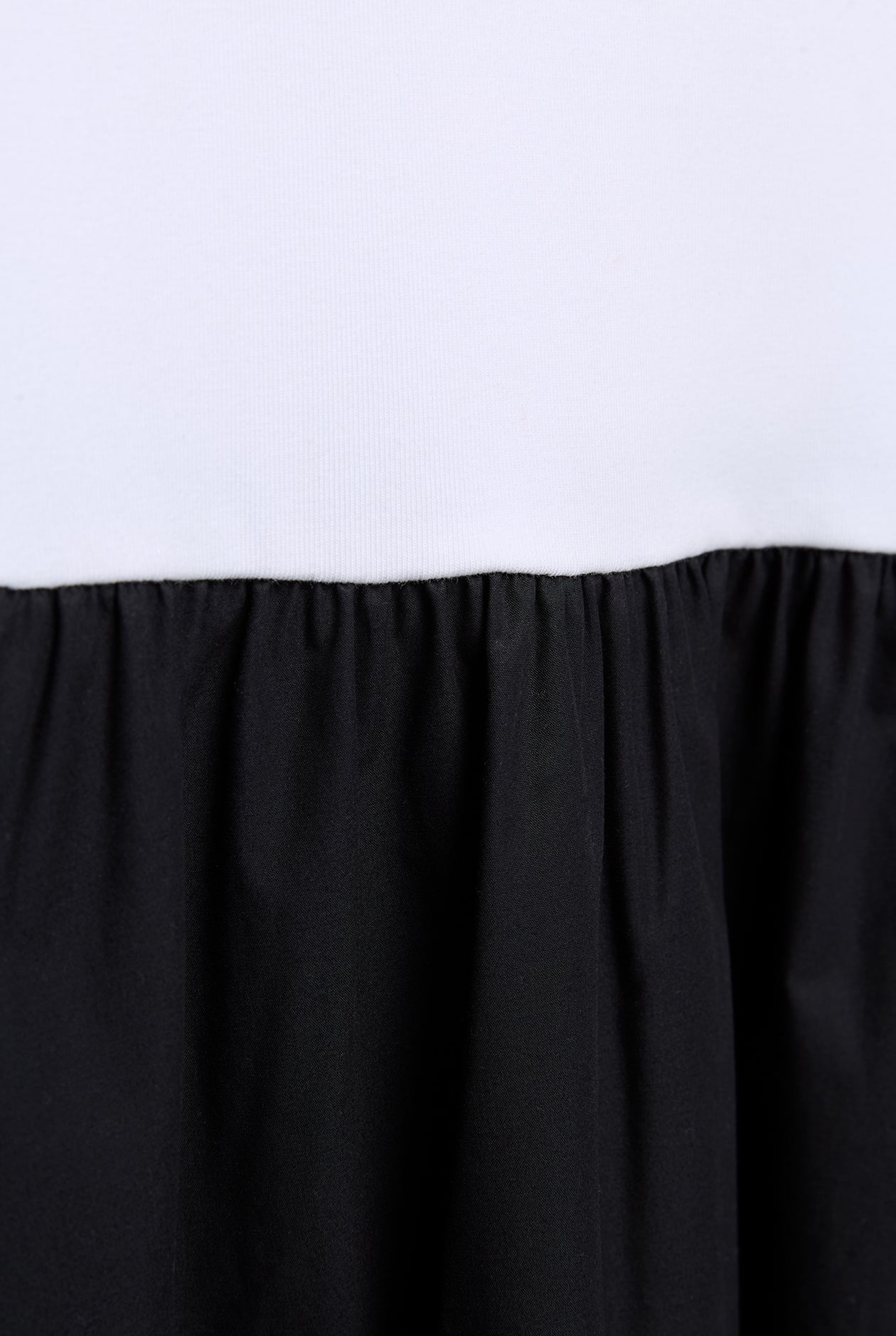 CONTRAST MIDI DRESS