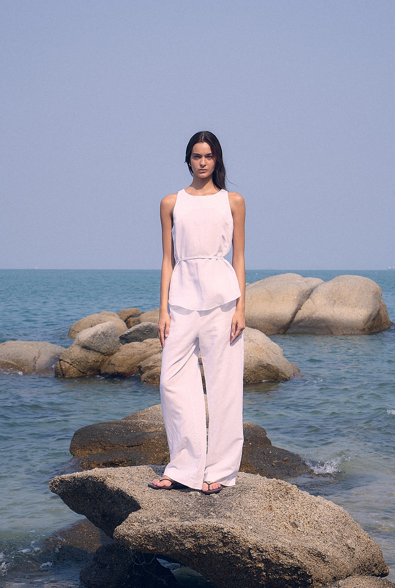 WIDE LEG DRAWSTRING PANTS