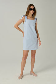 SQUARE NECK TIE STRAP DRESS