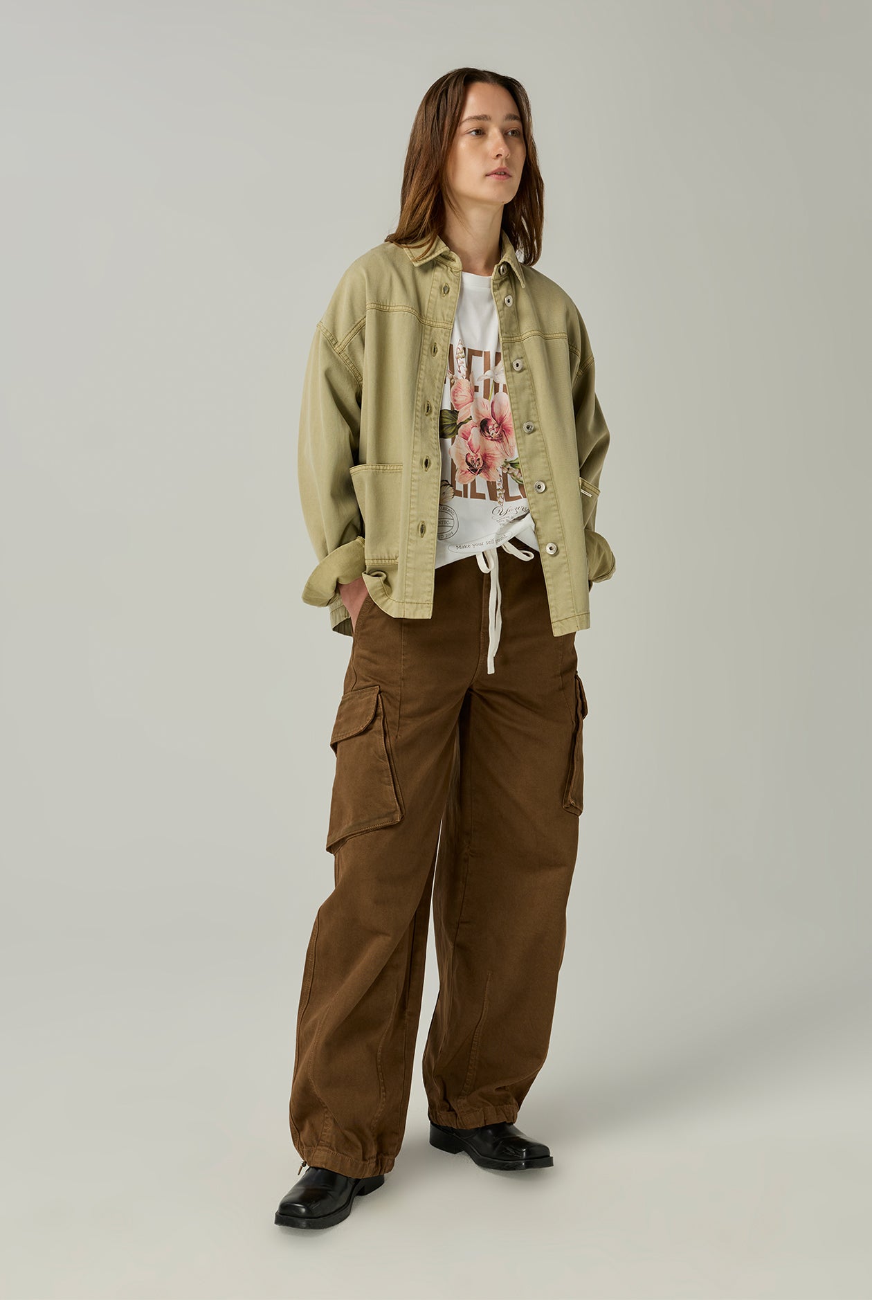 VINTAGE FLOWER OVERSIZED GRAPHIC TEE