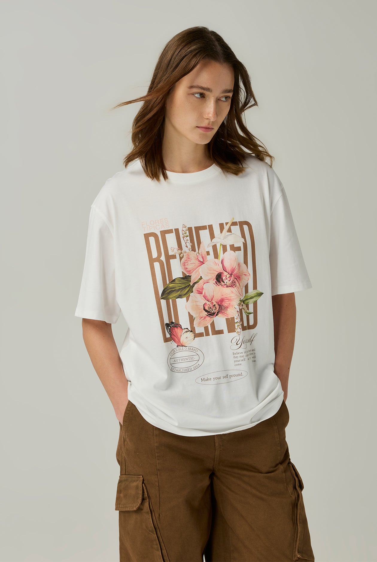 VINTAGE FLOWER OVERSIZED GRAPHIC TEE