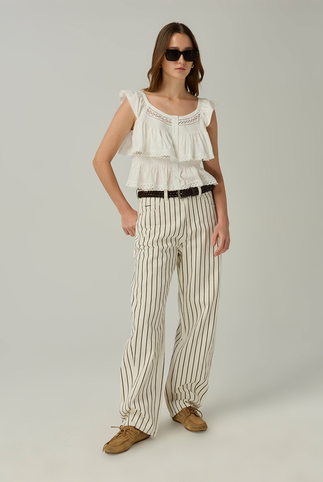 STRIPE BARREL JEANS