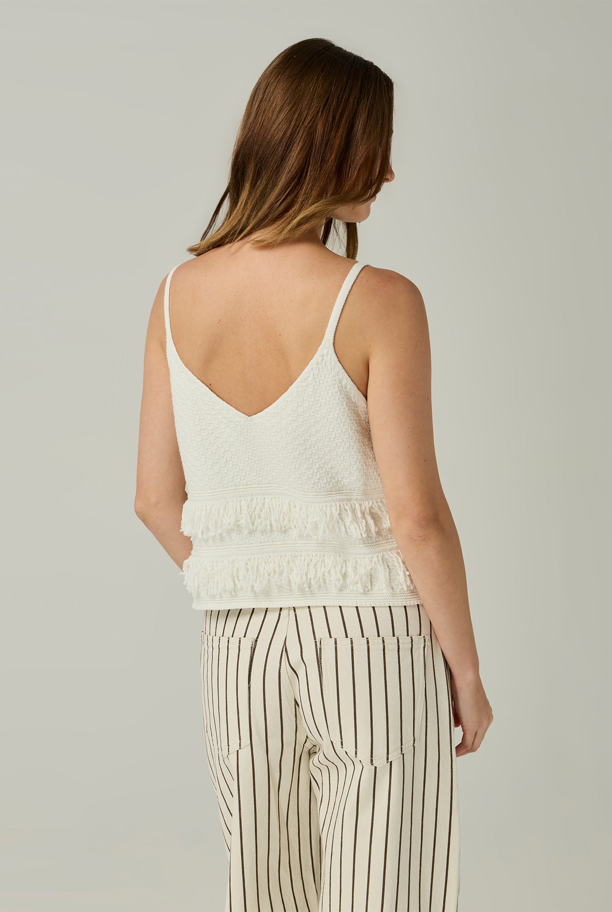 FRINGE CROCHET KNIT TOP