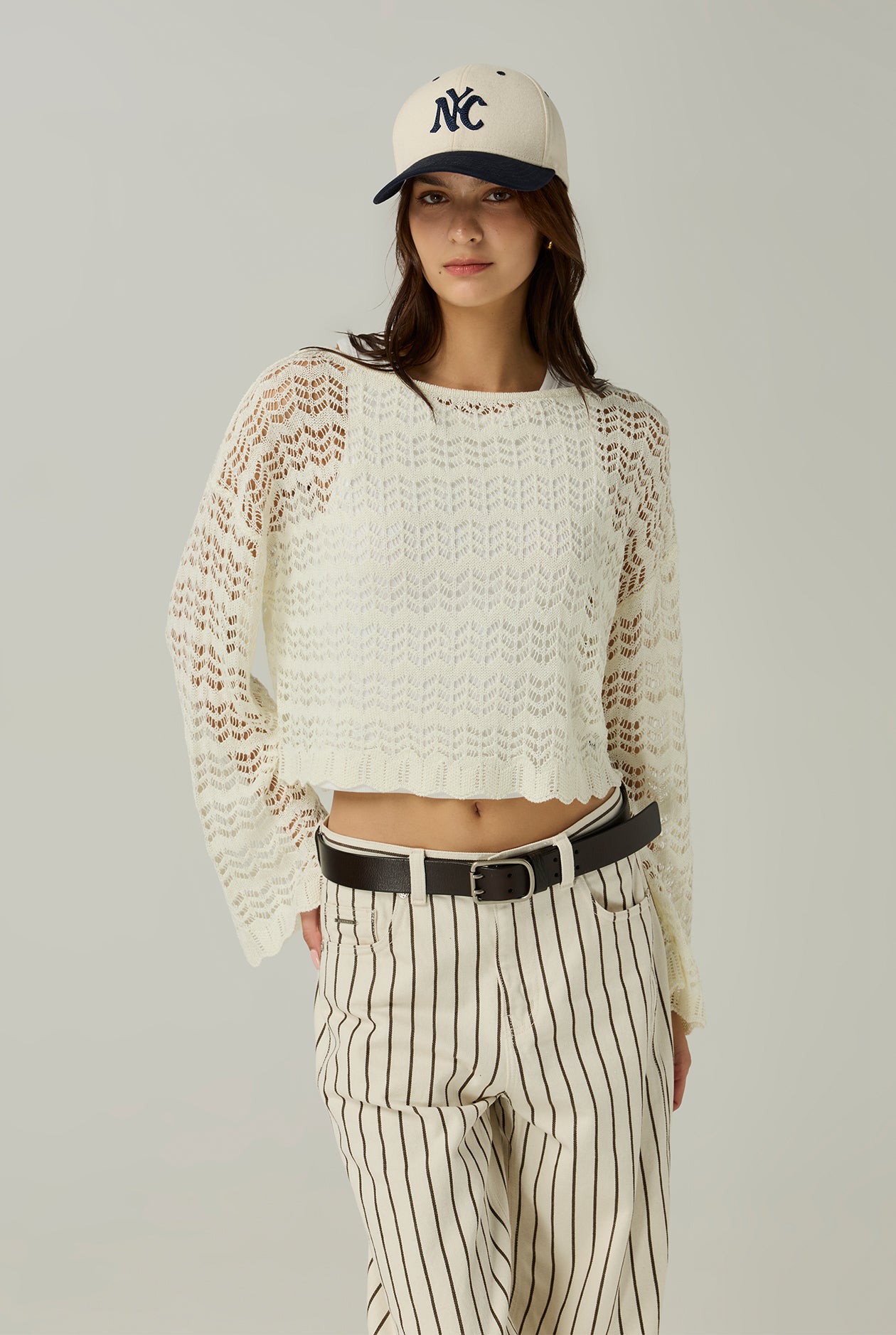 POINTELLE KNIT JUMPER