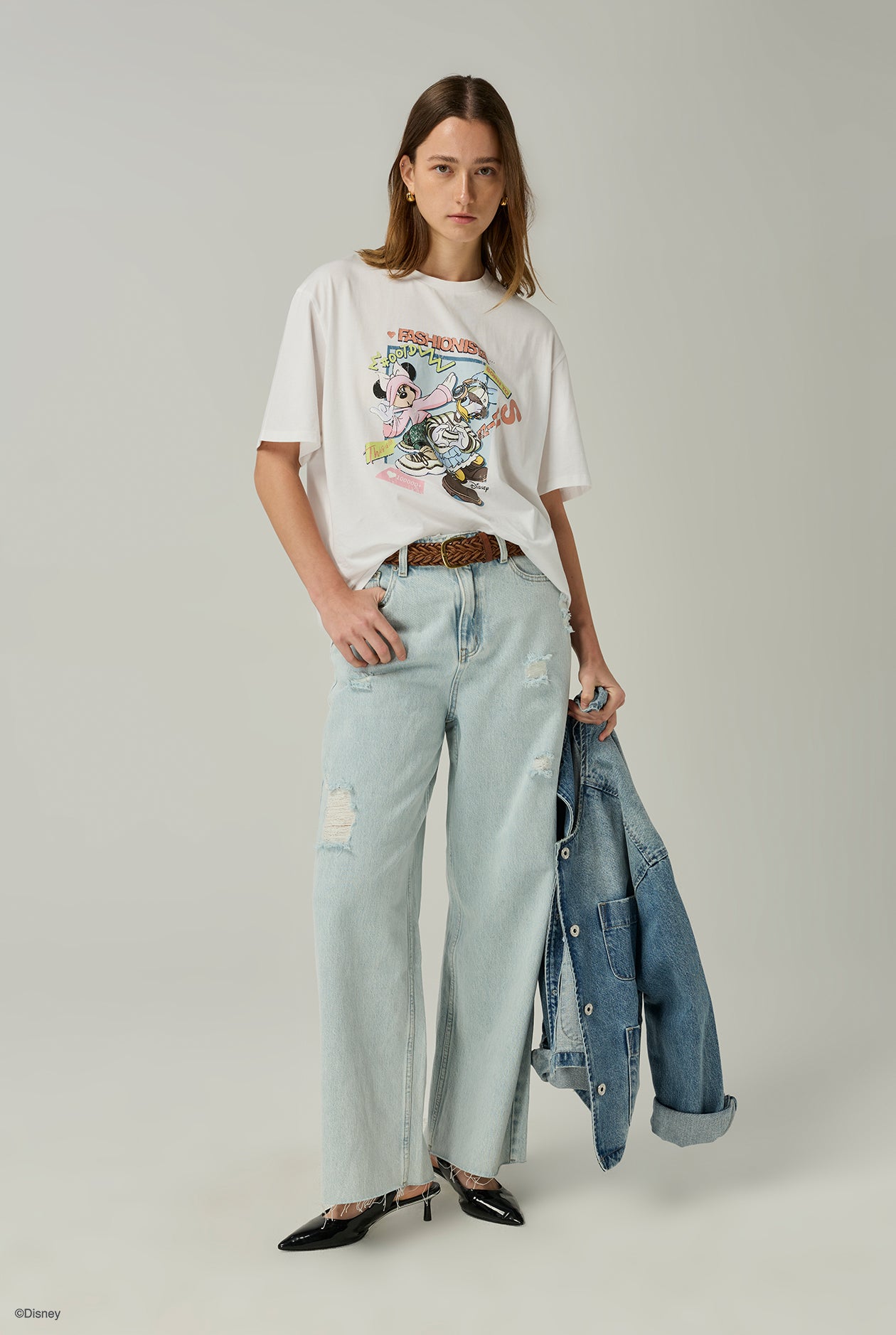 MICKEY FASHIONISTA GRAPHIC ROUND NECK TEE