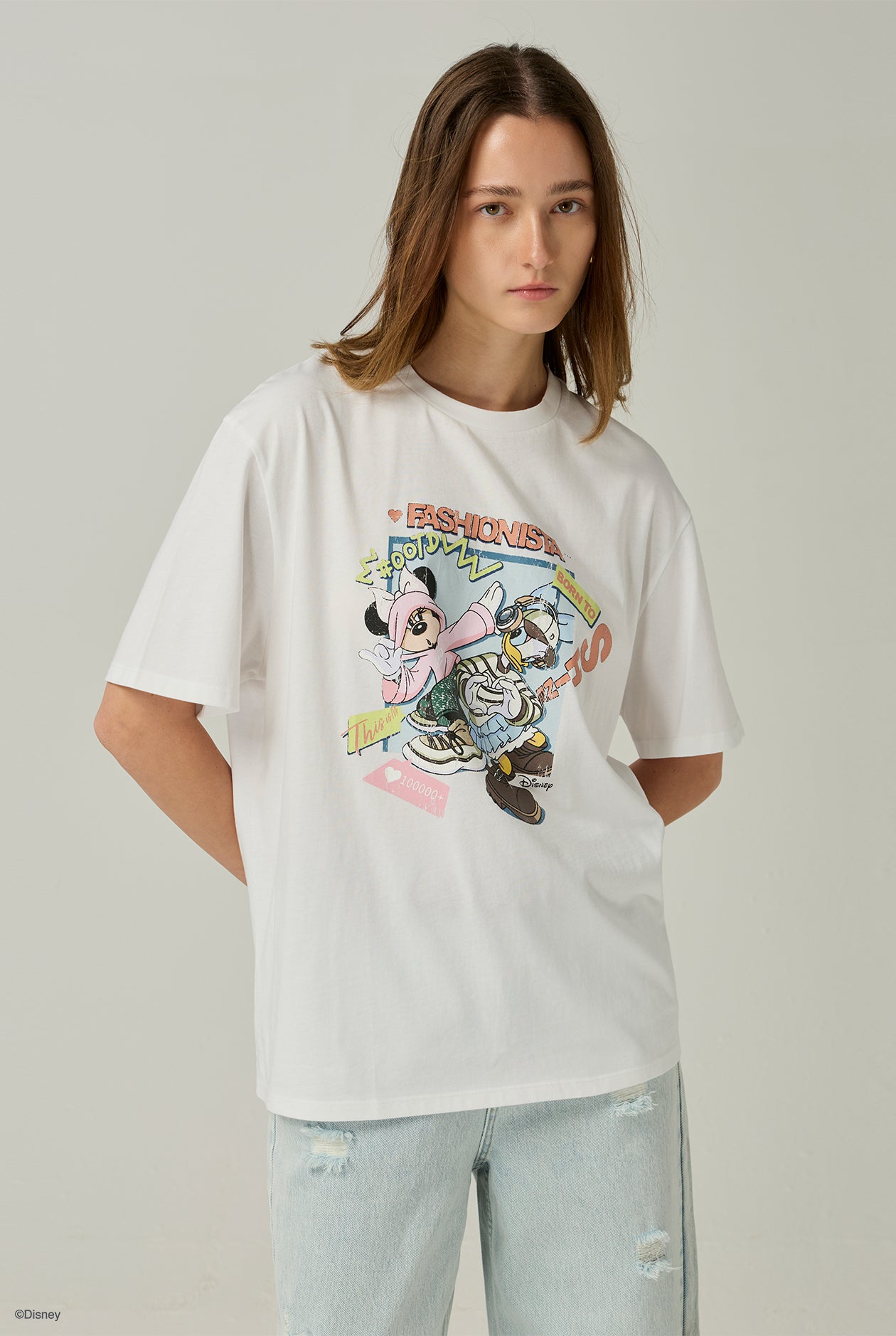 MICKEY FASHIONISTA GRAPHIC ROUND NECK TEE