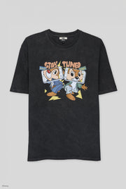 DISNEY GARMENT DYED GRAPHIC ROUND NECK TEE