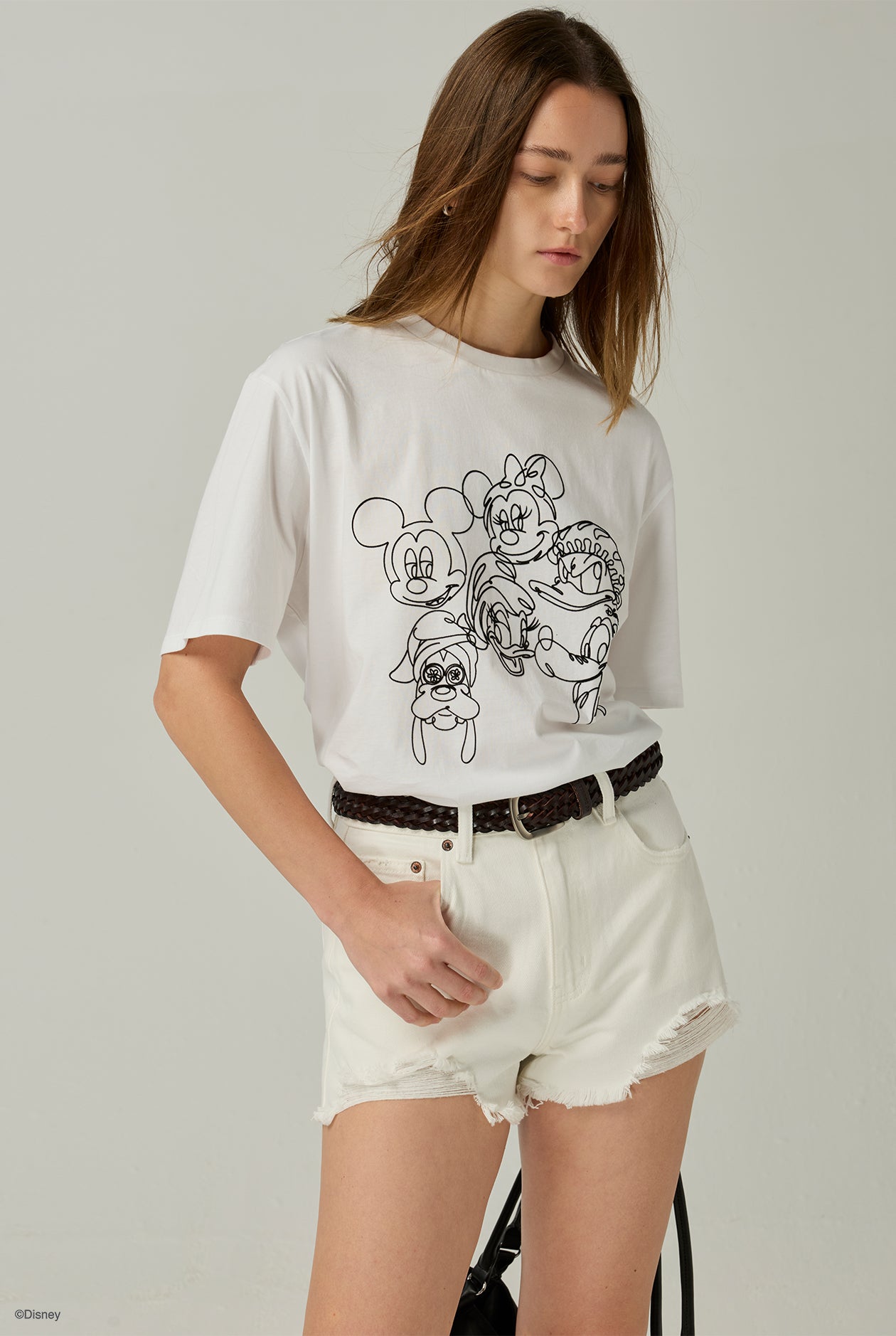 DISNEY CHARACTER GRAPHIC ROUND NECK TEE