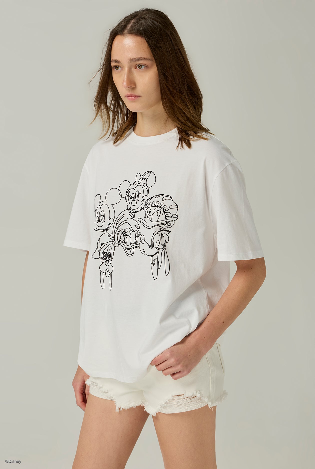 DISNEY CHARACTER GRAPHIC ROUND NECK TEE