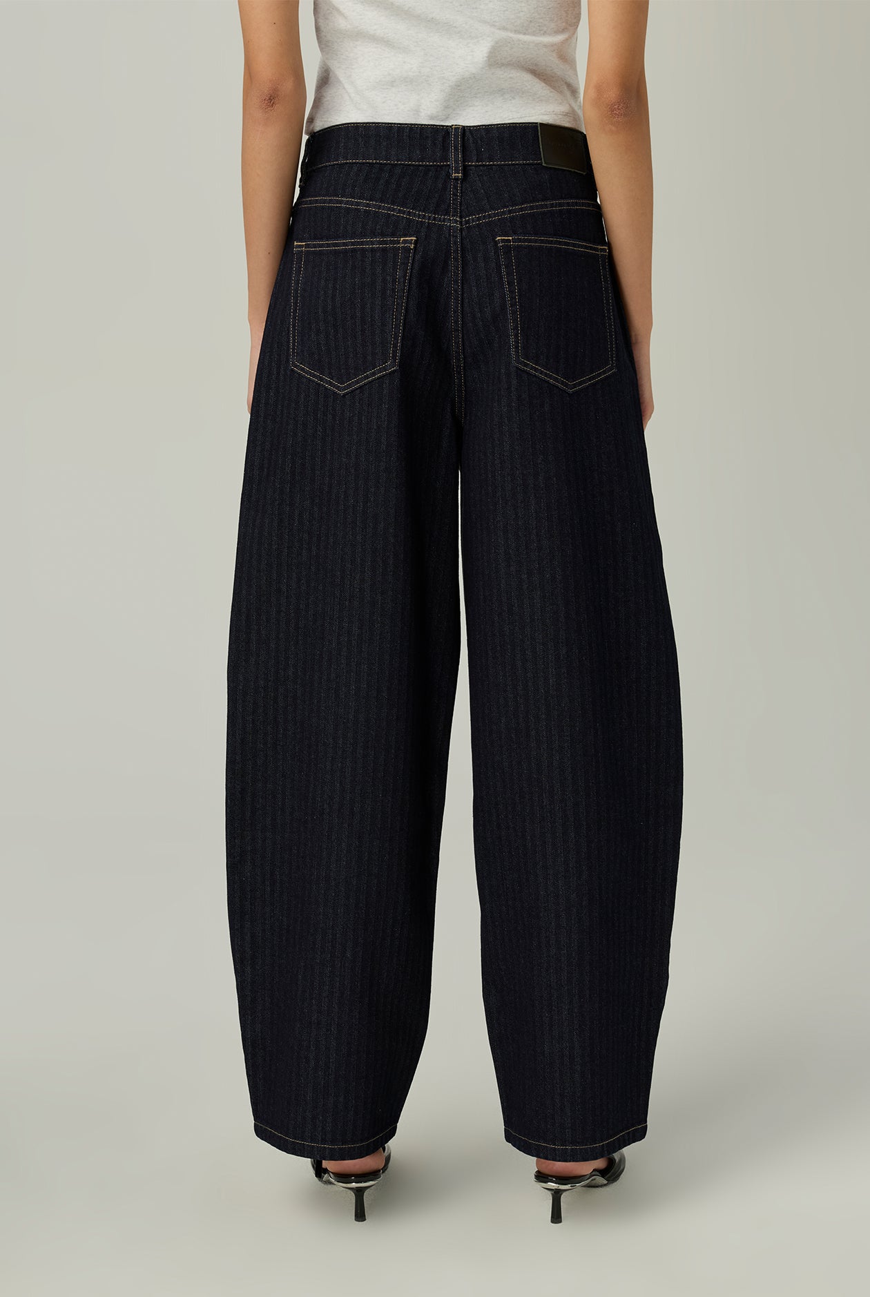 HERRINGBONE BARREL JEANS - CC Double O Official Store