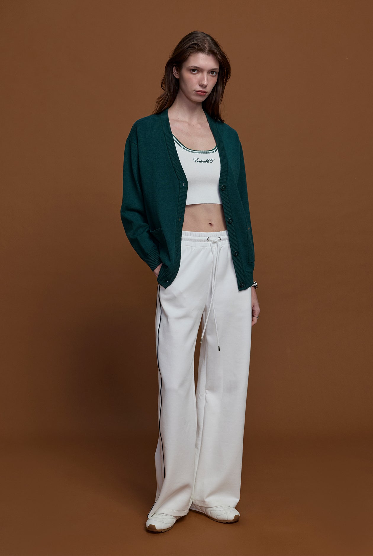 GREEN OVERSIZED CARDIGAN