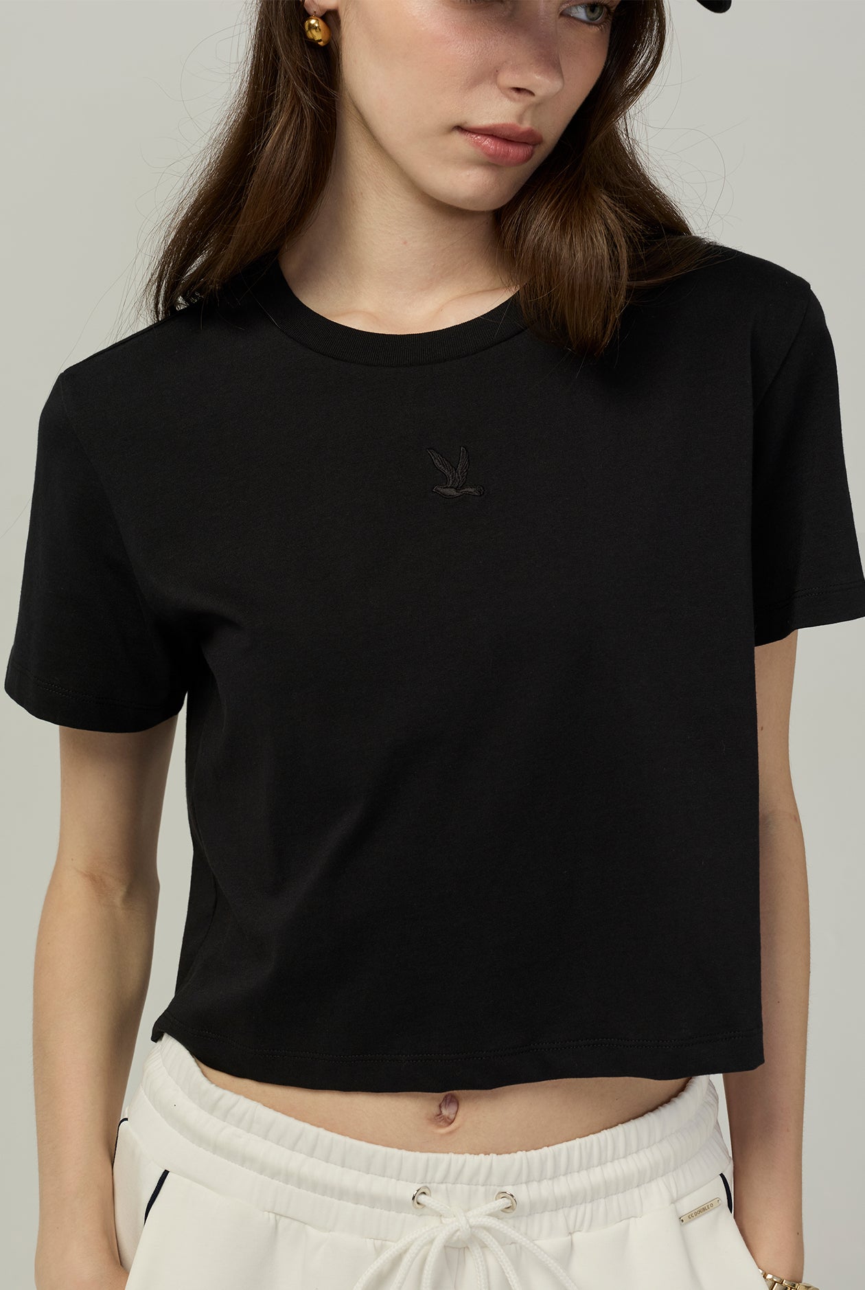 BIRD LOGO SIGNATURE CROPPED TEE