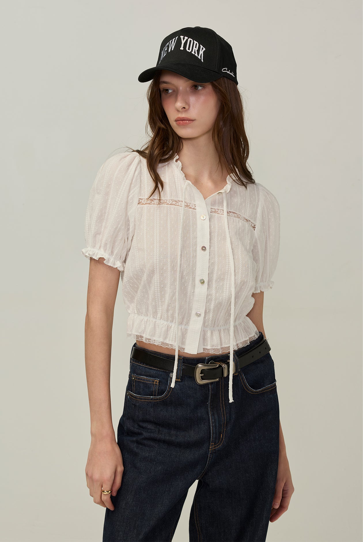 DOBBY WEAVE BLOUSE