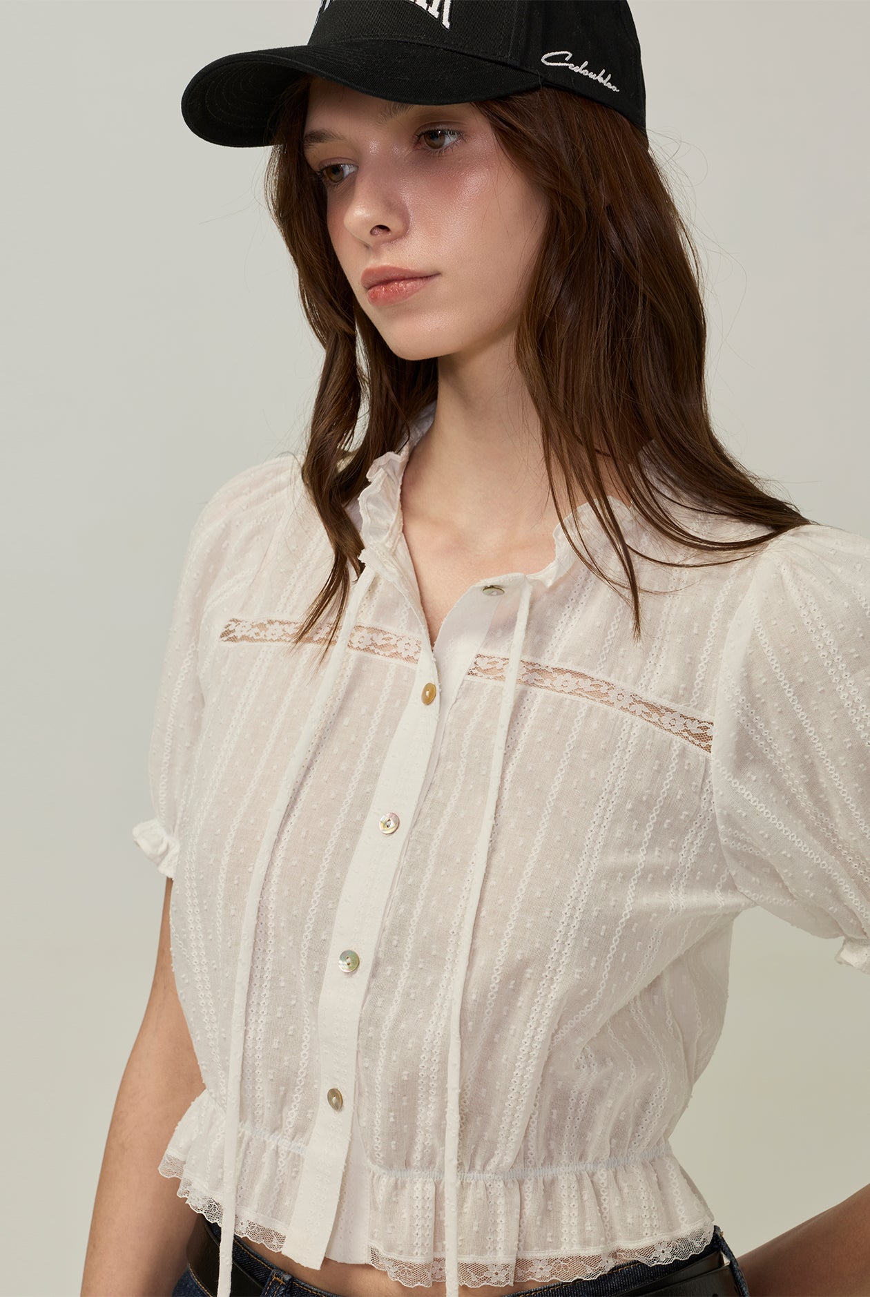 DOBBY WEAVE BLOUSE
