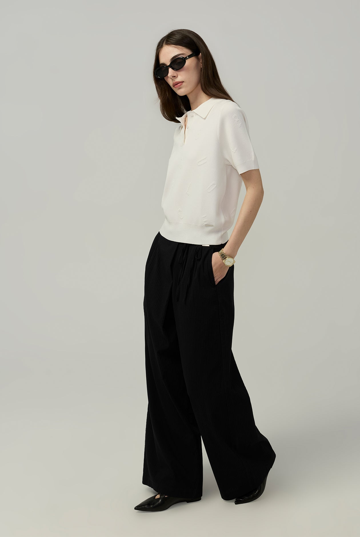 WRAP STRIPED PANTS
