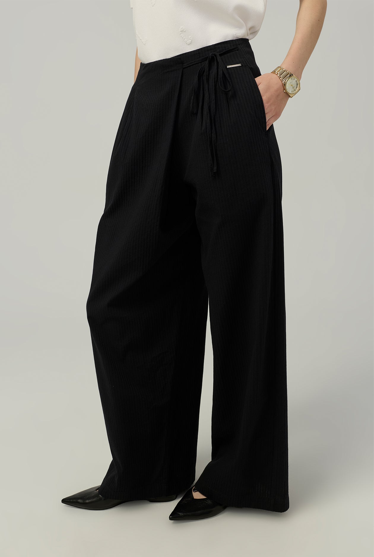 WRAP STRIPED PANTS