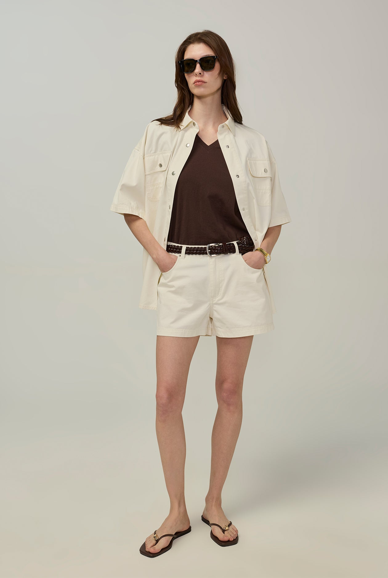 UTILITY CONCEALED ZIP SHORTS