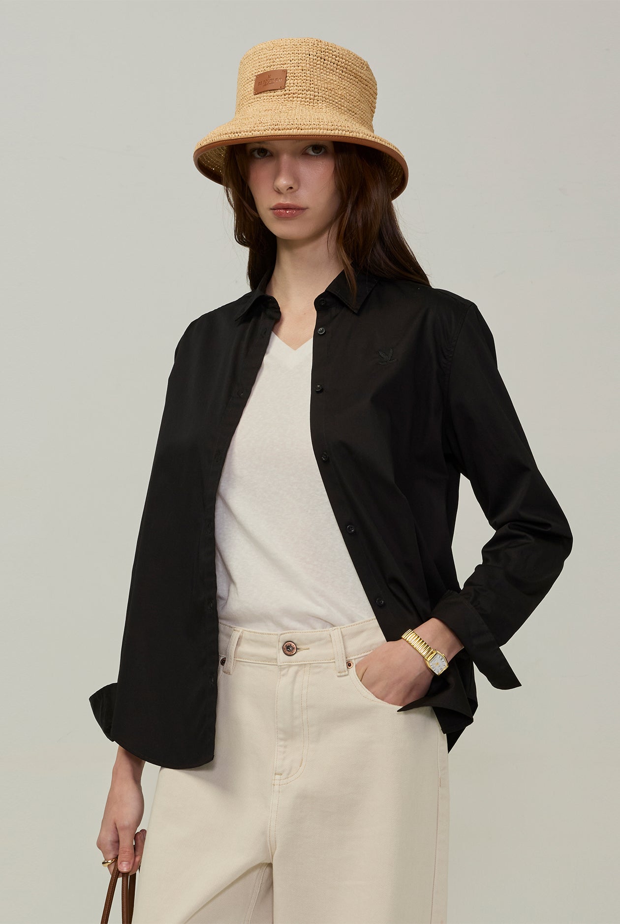 SIGNATURE BIRD LOGO POPLIN SHIRT