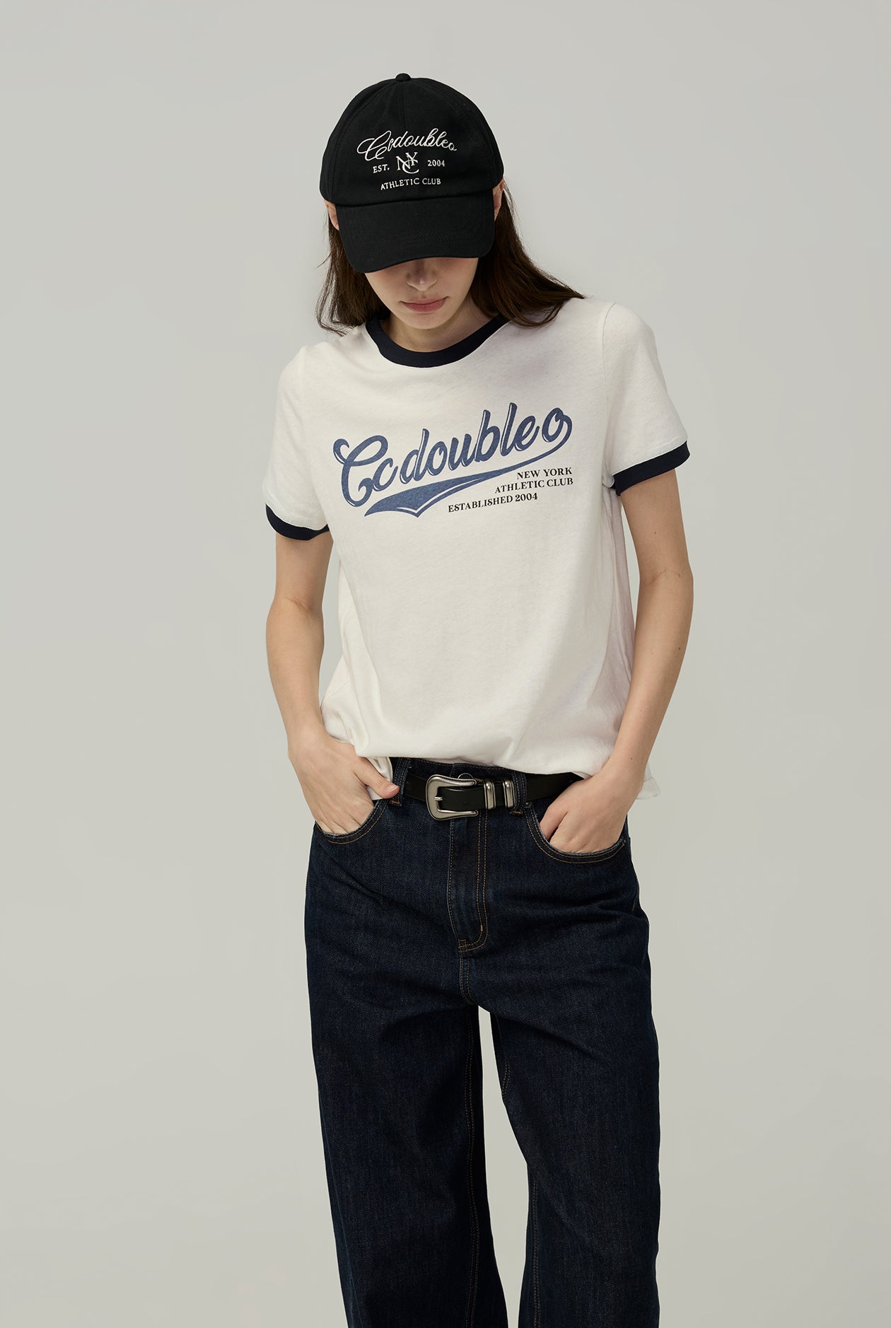 CC DOUBLE O SLUB RINGER TEE
