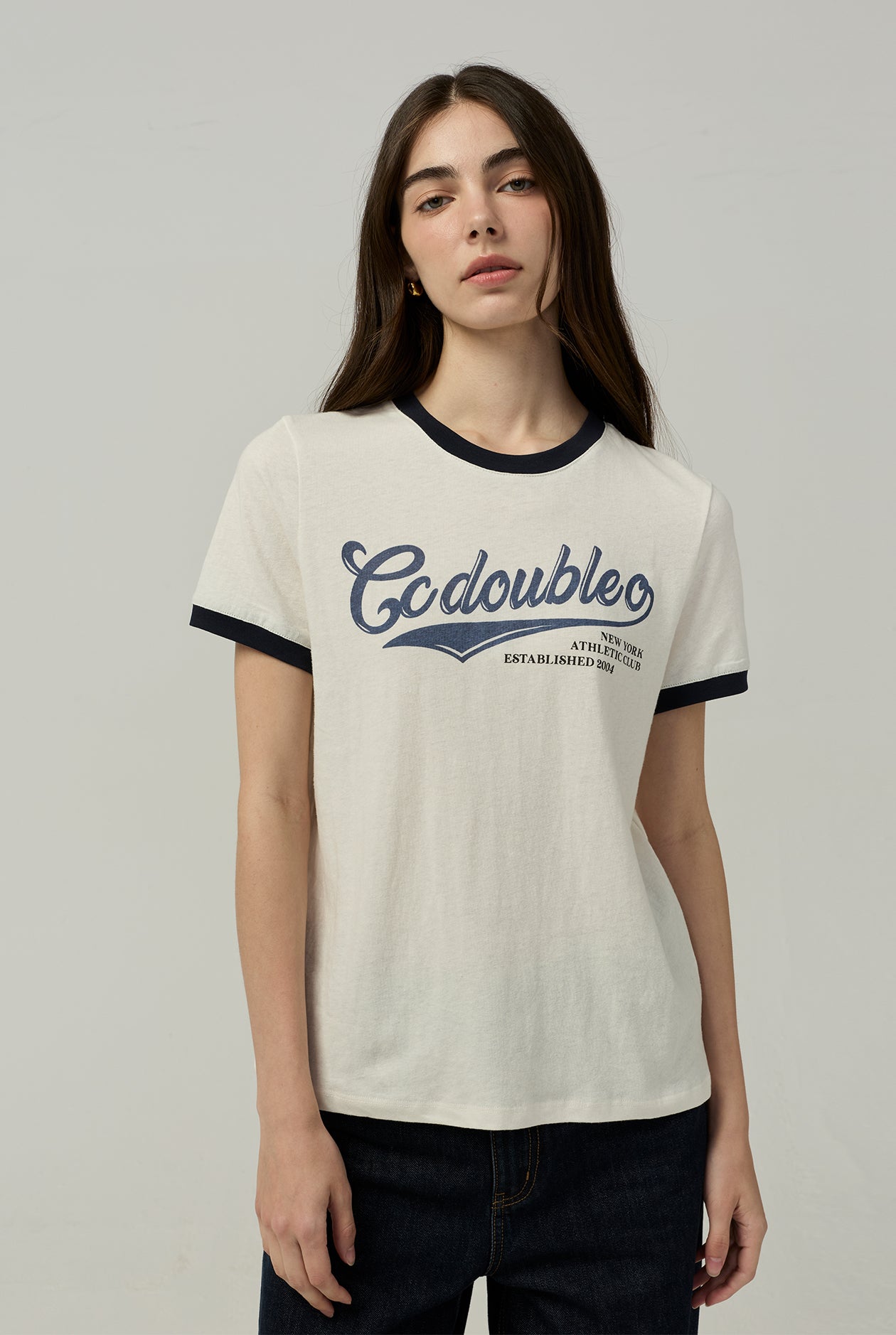 CC DOUBLE O SLUB RINGER TEE