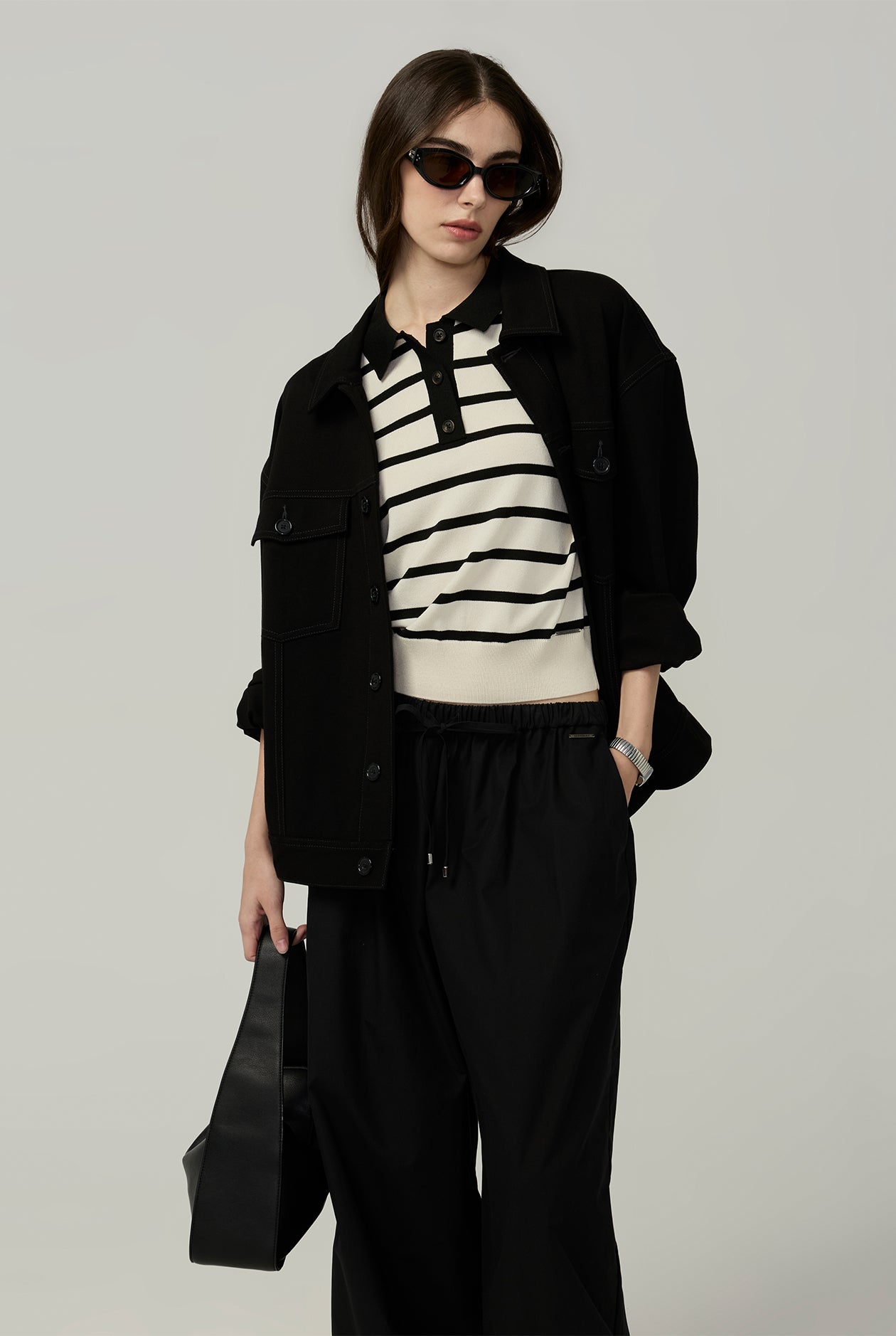 STRIPED KNIT POLO