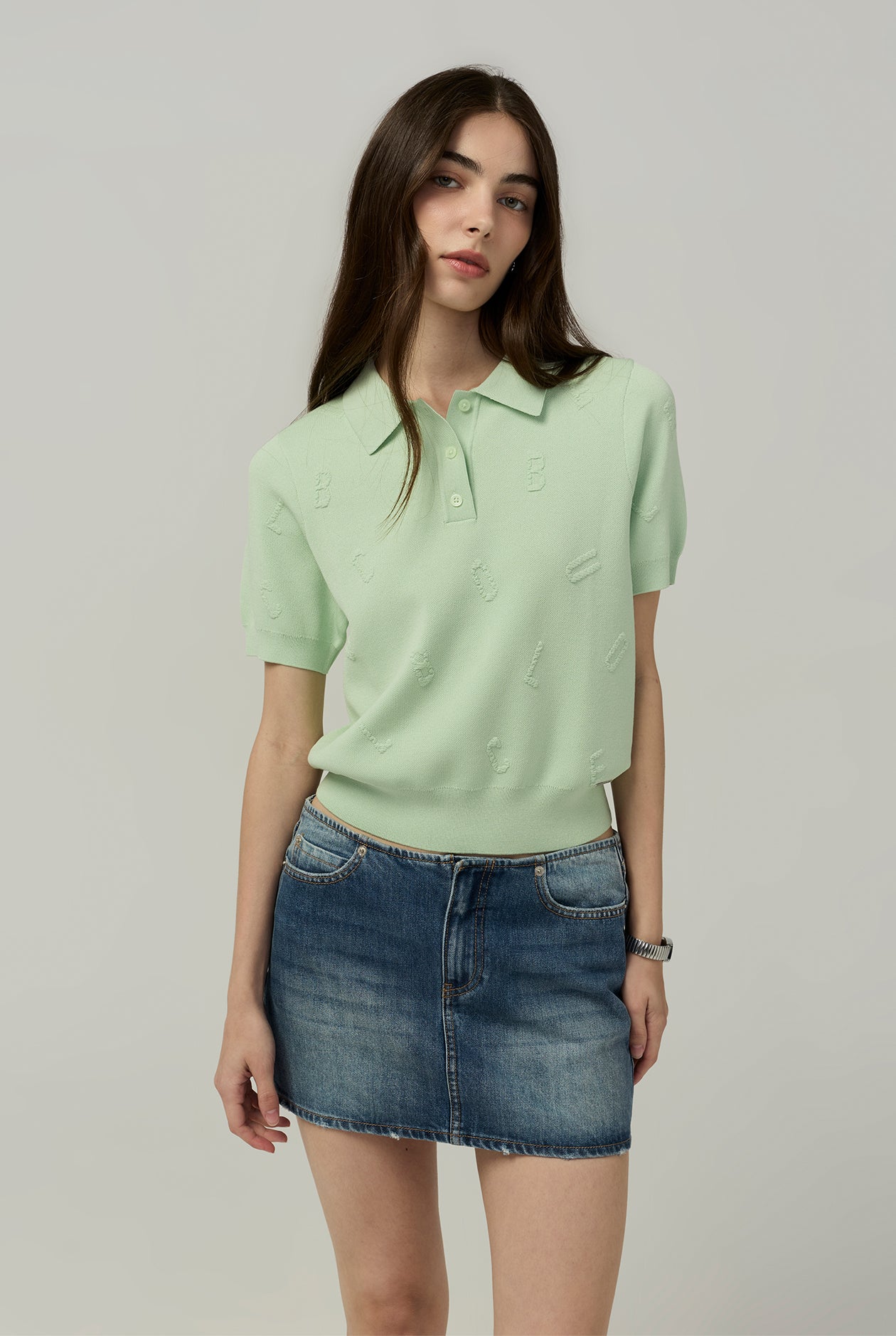 POLO KNIT WITH JACQUARD
