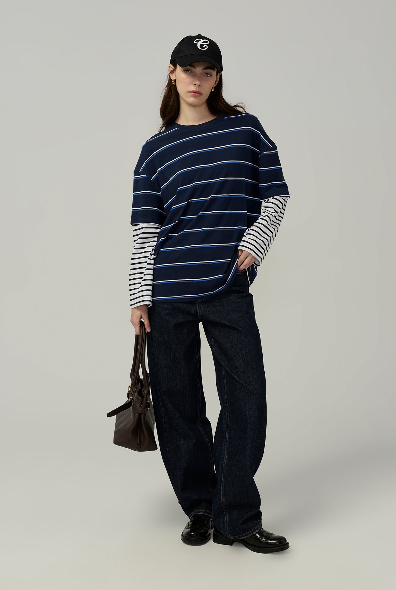 LAYERED STRIPE LONG SLEEVE TEE