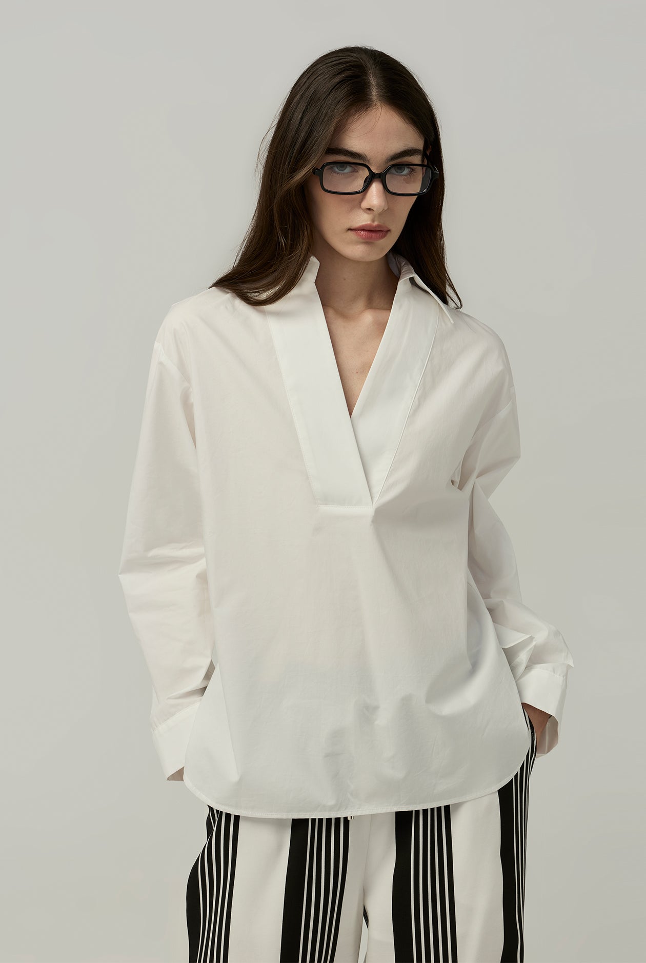 POPLIN POPOVER OVERSIZED SHIRT