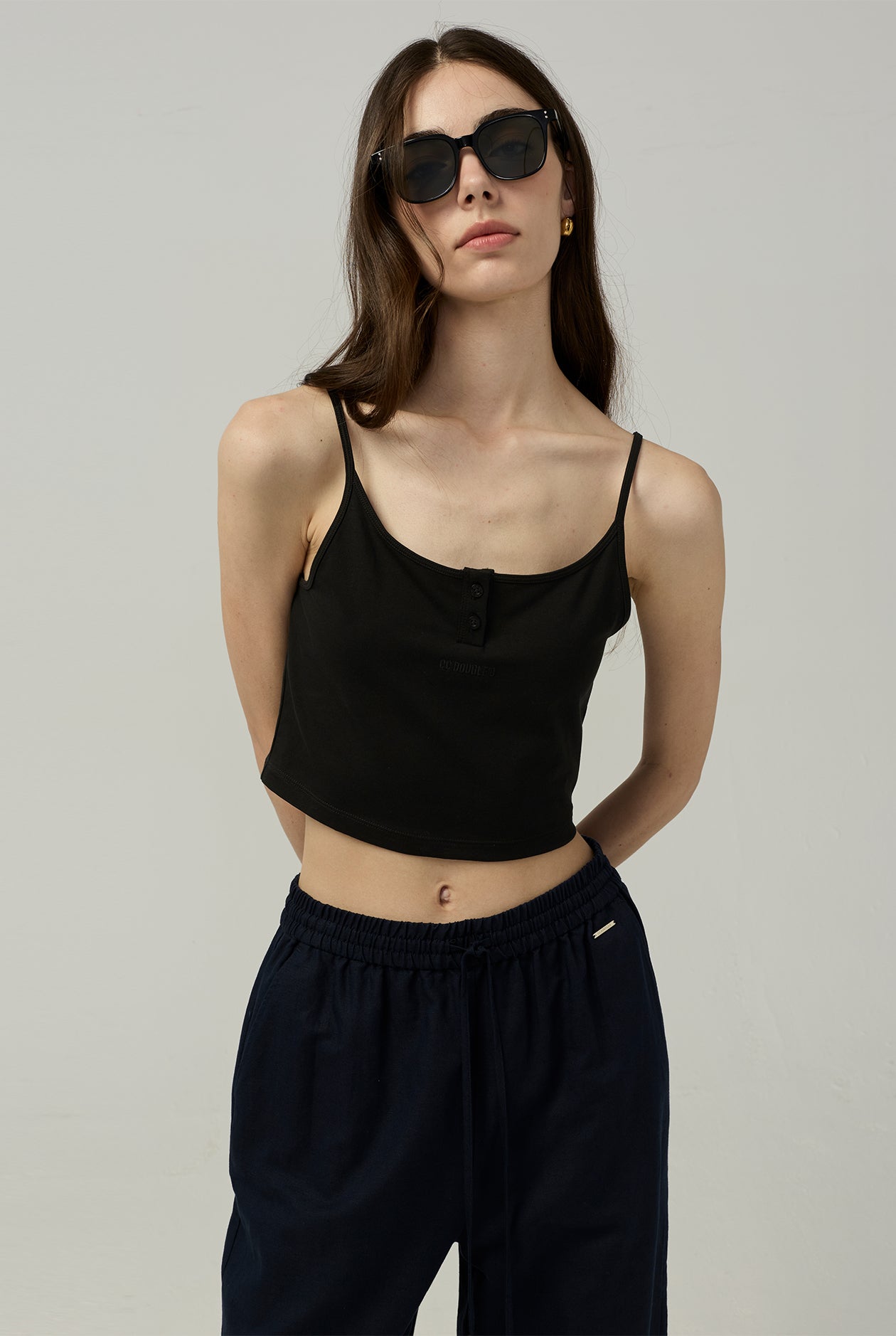 RIBBED CROP CAMI TOP