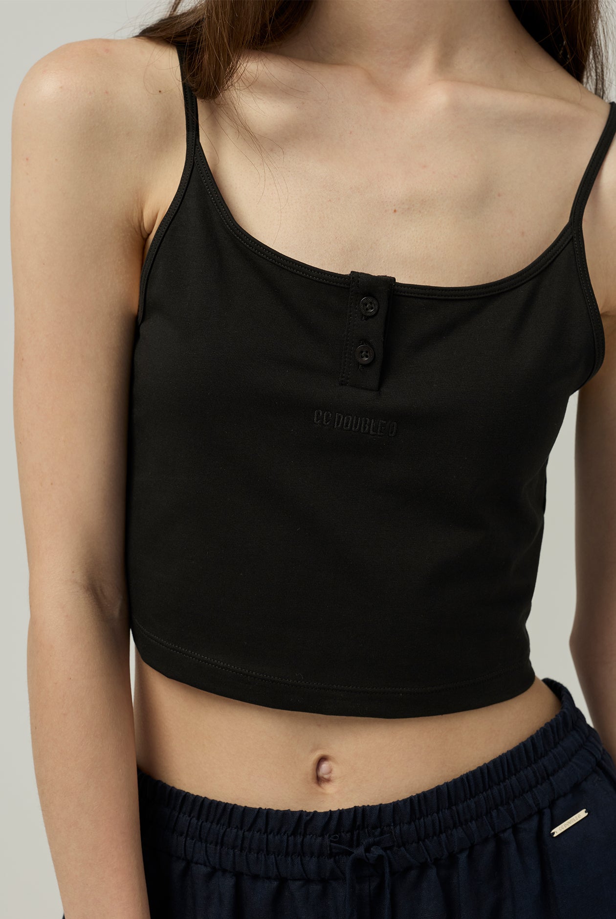 RIBBED CROP CAMI TOP