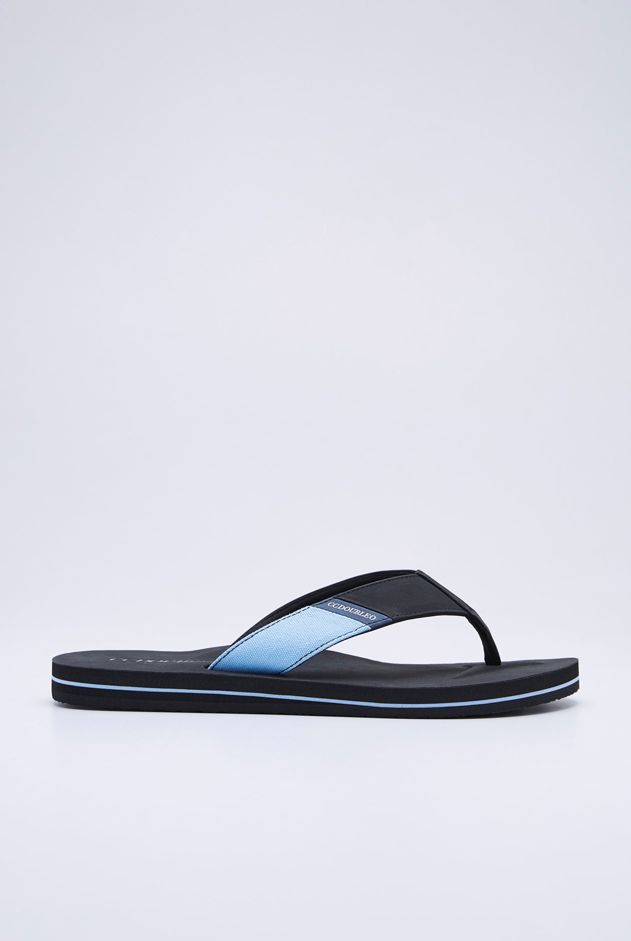 SPORT LOGO STRAP LEATHER FLIP FLOPS