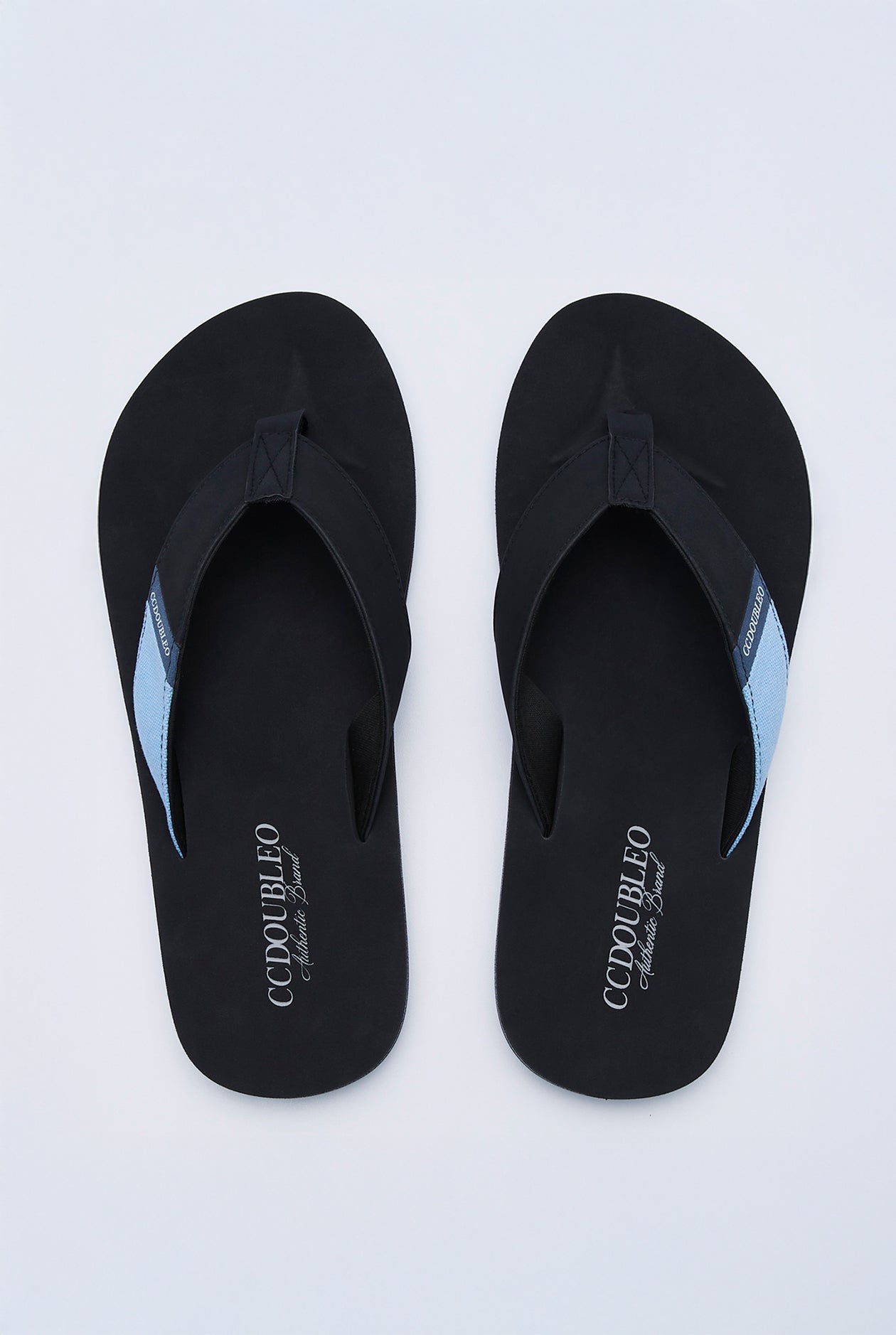 SPORT LOGO STRAP LEATHER FLIP FLOPS