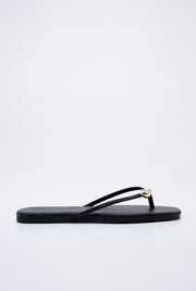 METAL DETAIL THONG FLIP FLOPS