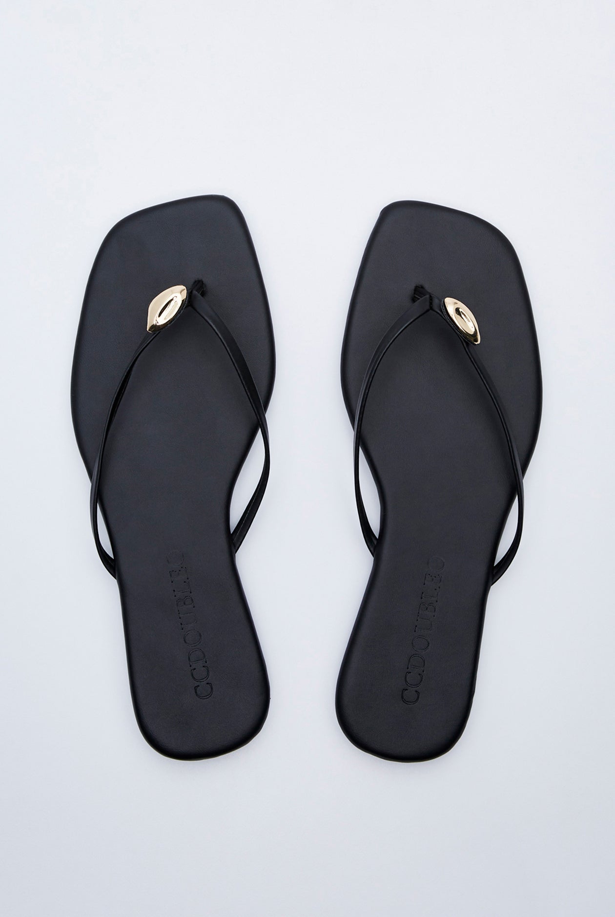 METAL DETAIL THONG FLIP FLOPS