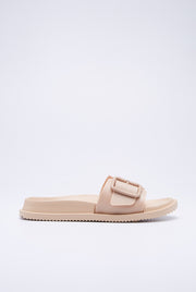 BUCKLE STRAP SLIDE SANDALS