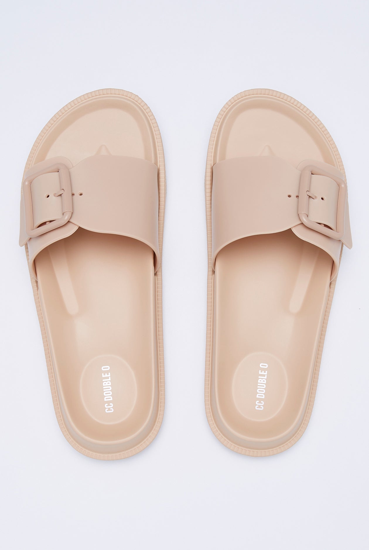 BUCKLE STRAP SLIDE SANDALS