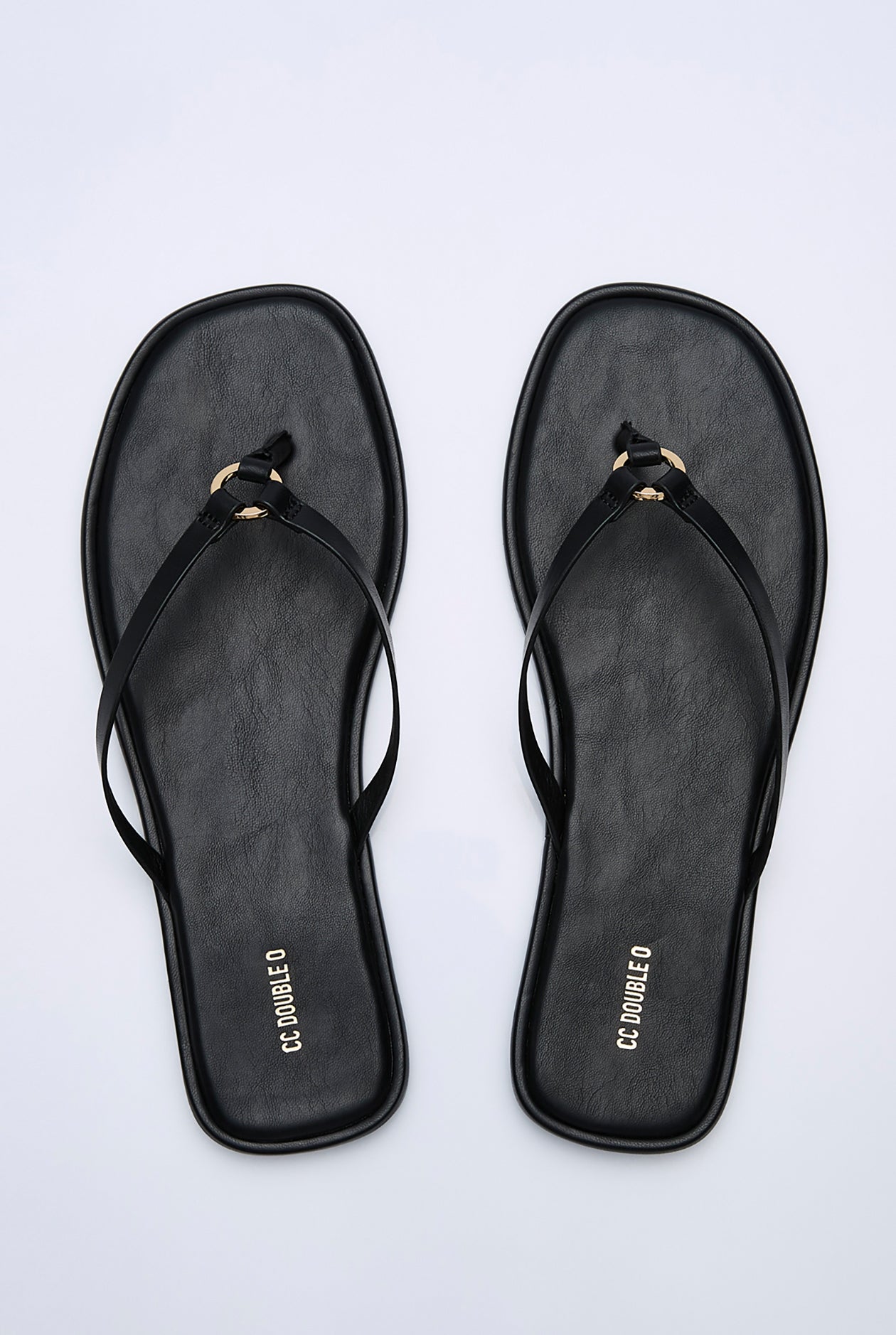 METAL HARDWARE T-STRAP SANDALS