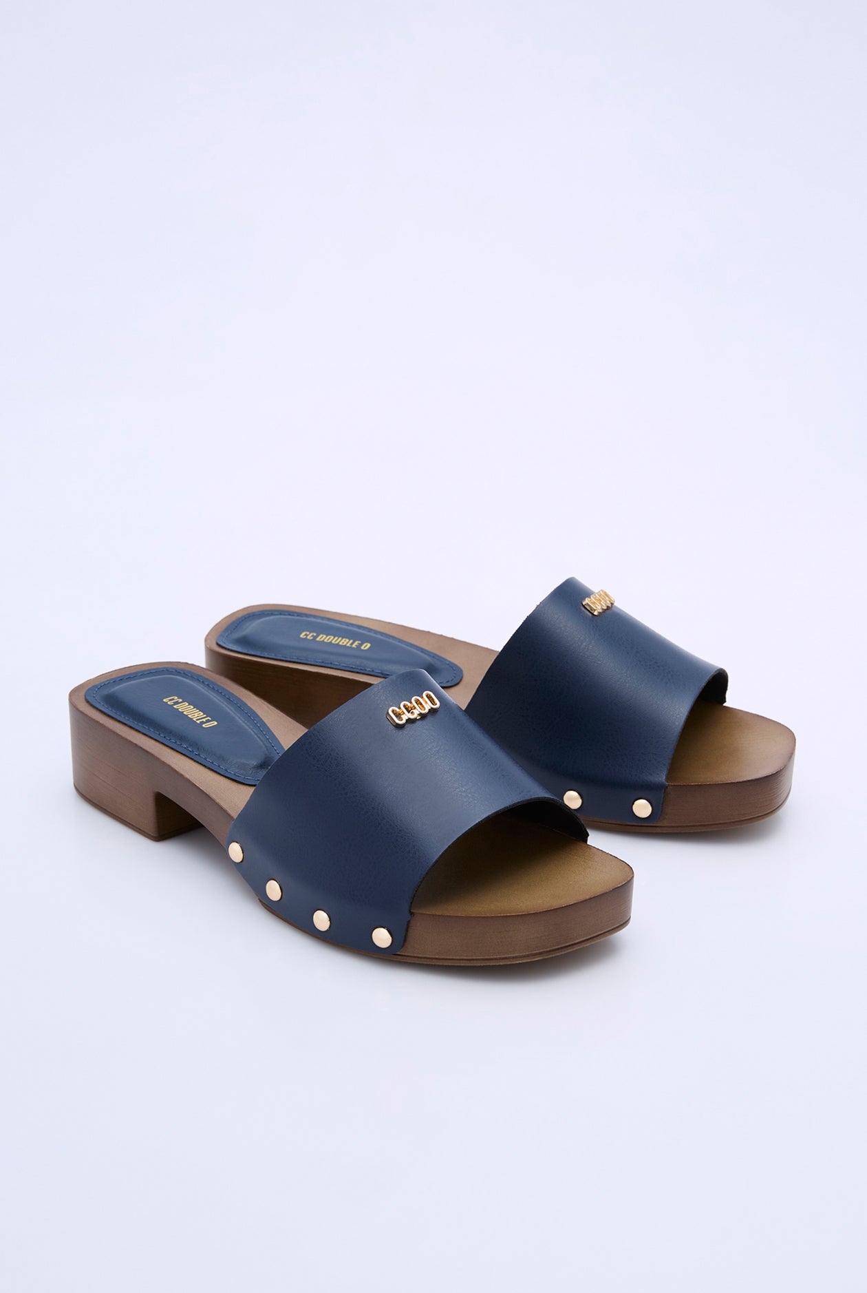 CCOO LOW HEEL SLIDE SANDALS