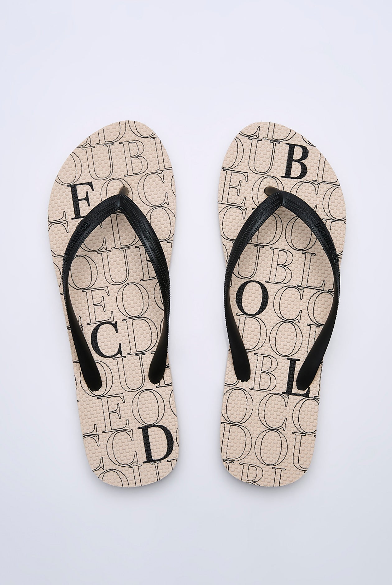 MONOGRAM LOGO FLIP FLOPS - CC Double O Official Store