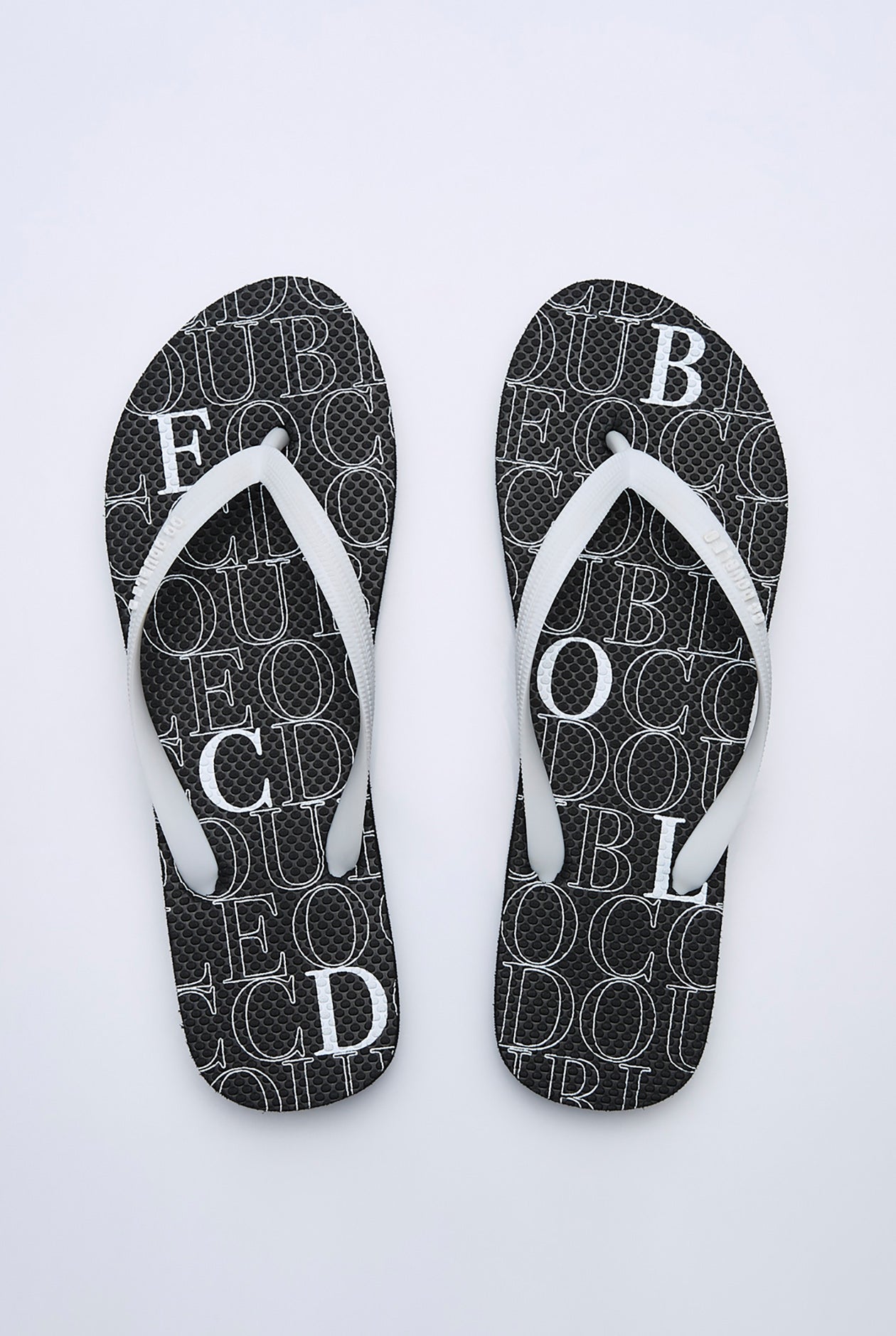 MONOGRAM LOGO FLIP FLOPS - CC Double O Official Store