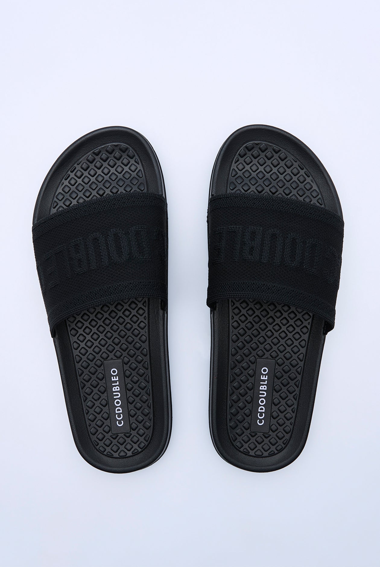 KNIT STRAP SLIDES