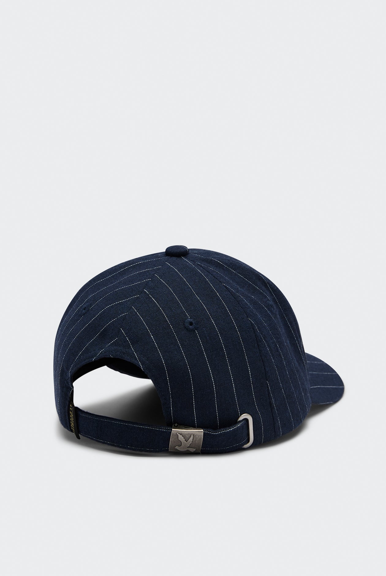 PINSTRIPE CAP WITH SCRIPT LOGO