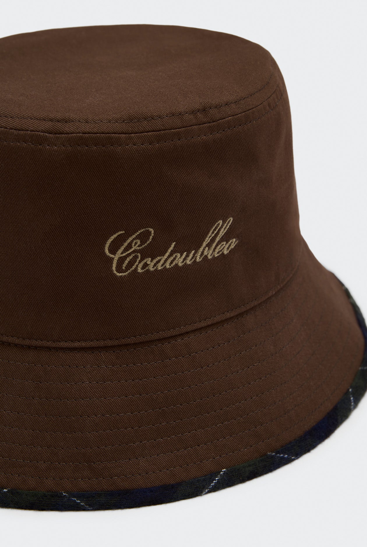 REVERSIBLE PLAID BUCKET HAT