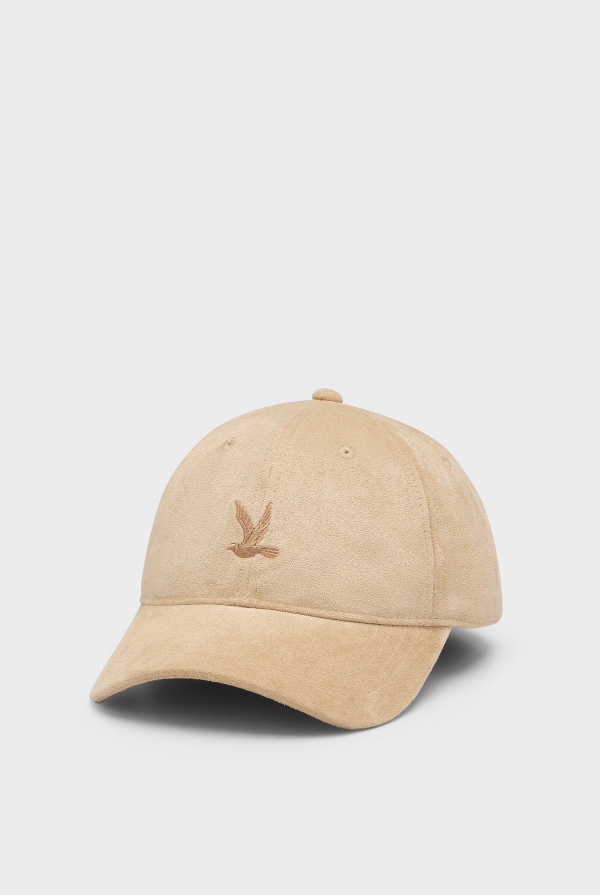SUEDE EMBROIDERED CAP