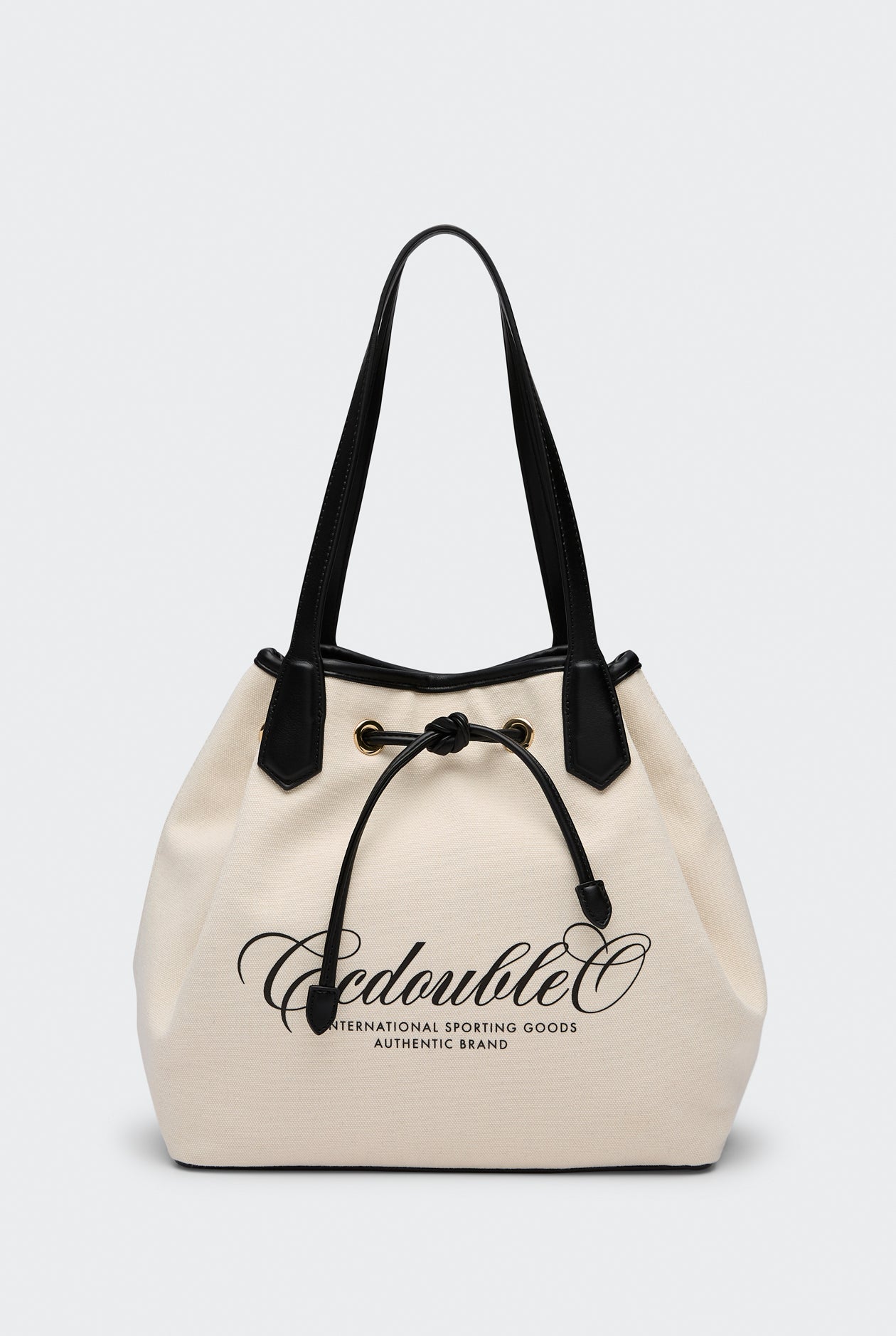 SCRIPT LOGO DRAWSTRING TOTE BAG
