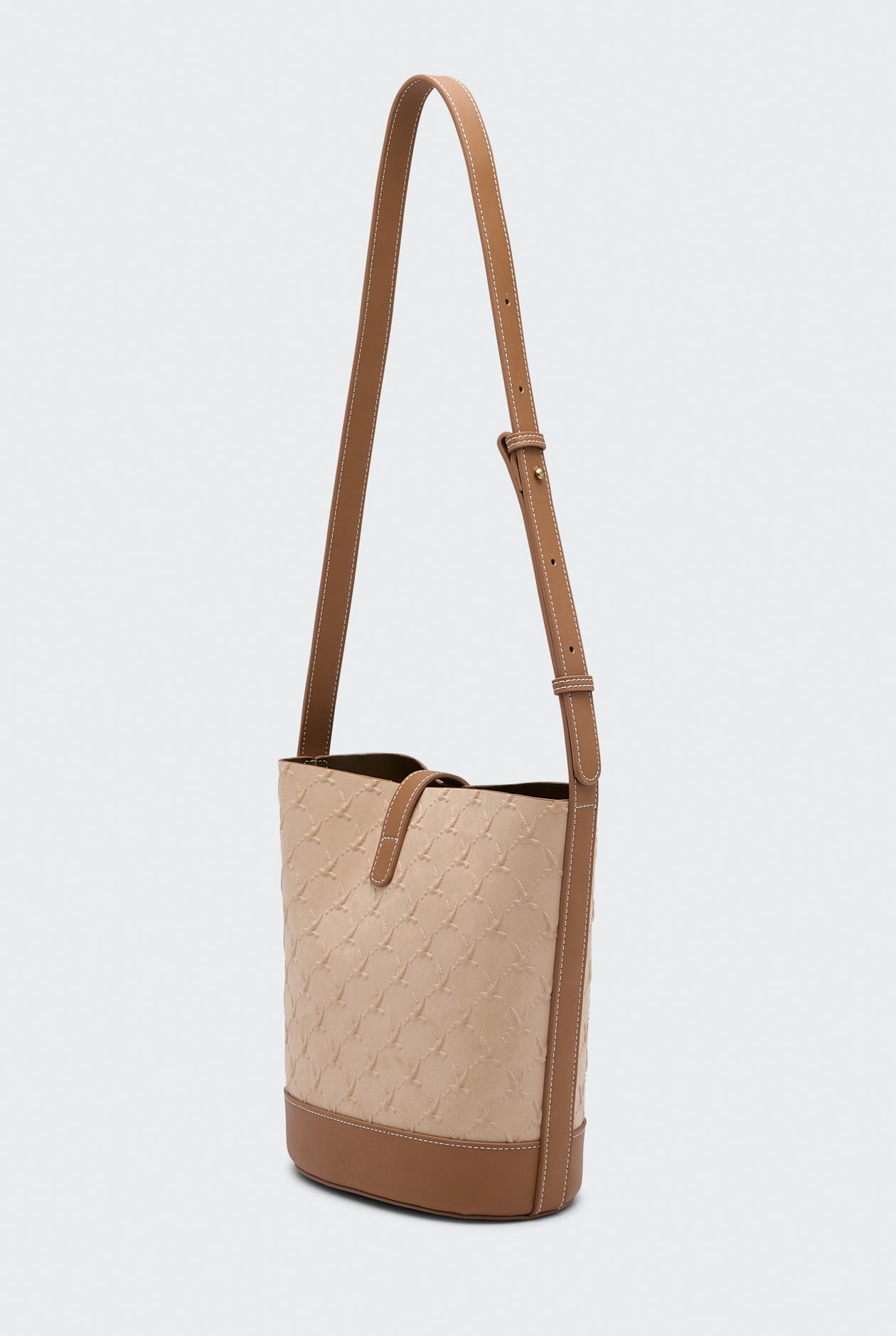 MONOGRAM SUEDE BUCKET BAG