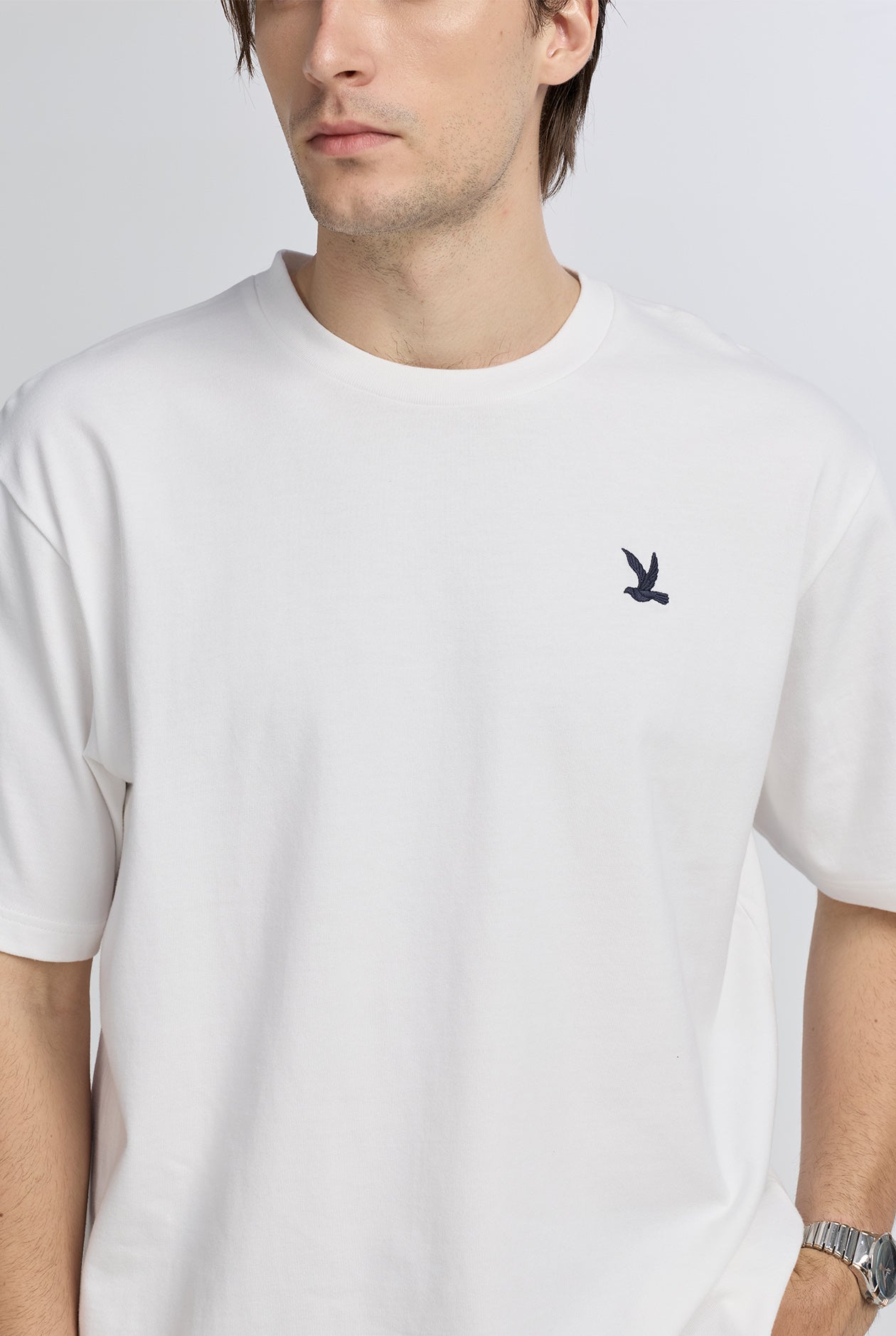 COTTON JERSEY OVERSIZED TEE