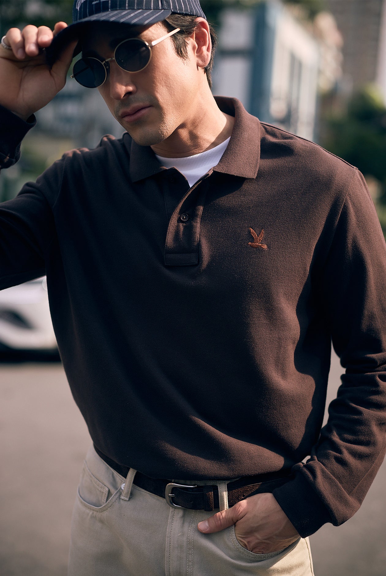 LONG SLEEVE PIQUE POLO SHIRT