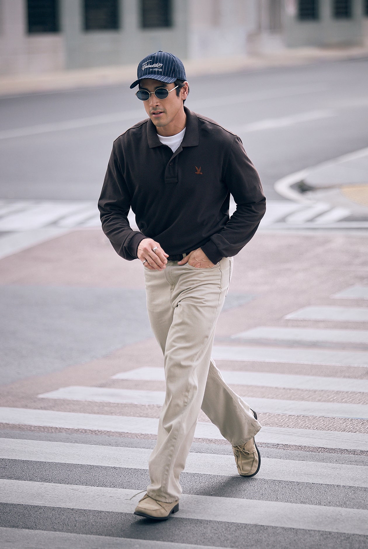 LONG SLEEVE PIQUE POLO SHIRT