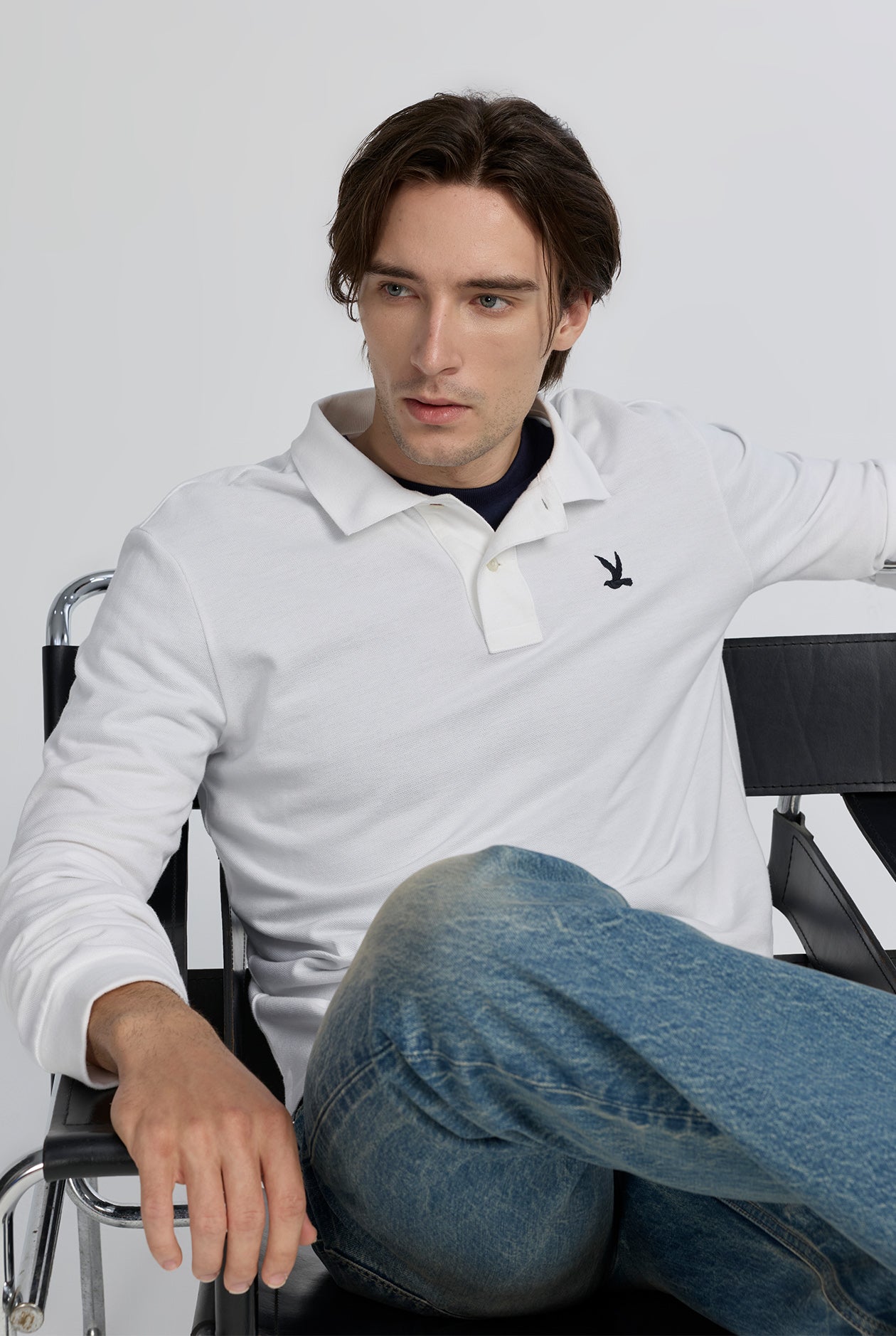 LONG SLEEVE PIQUE POLO SHIRT